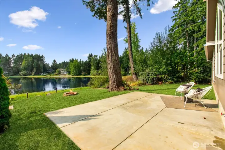 Patio looking towards the lake grass edited in.