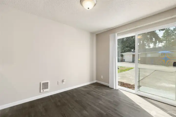 Sliding glass doors make unloading the groceries easy