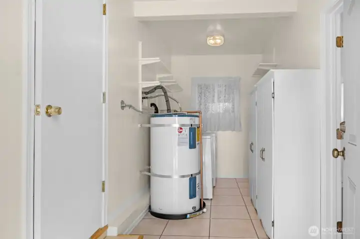 Utility room centrally located in home.  Includes both washer & dryer.
