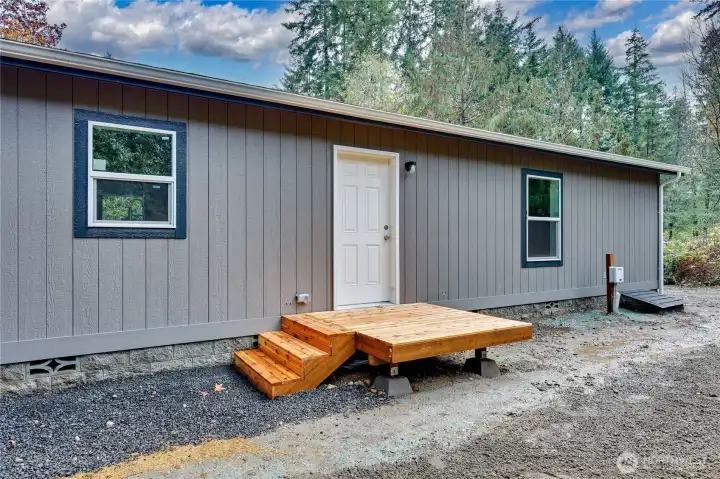 Front steps and deck