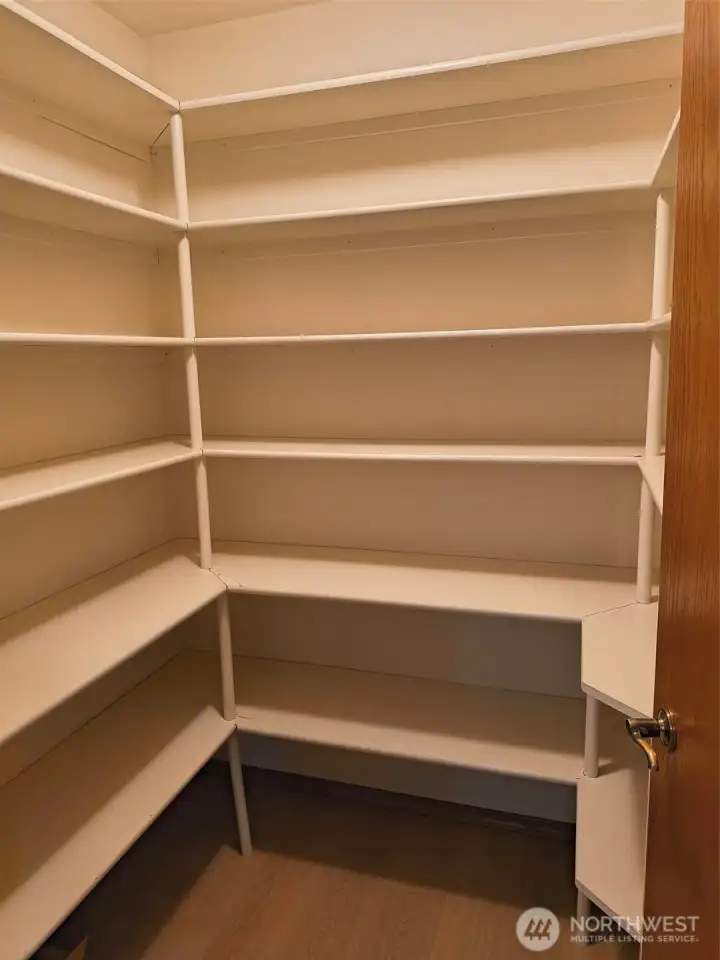 As if the storage in the kitchen isn't enough-behold this walk-in pantry!
