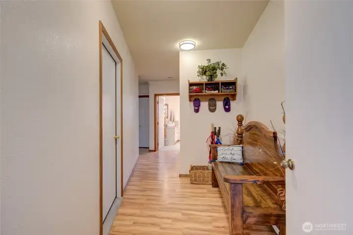 Entry to Detached Apartent and laundry/ additional bedroom