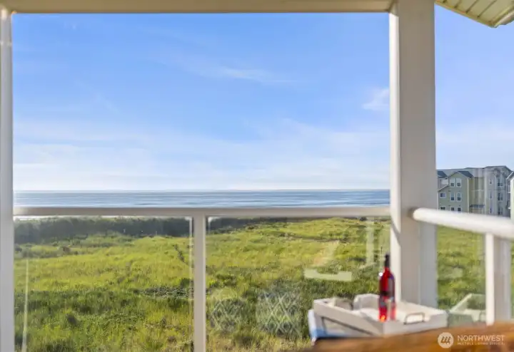 View from the covered deck