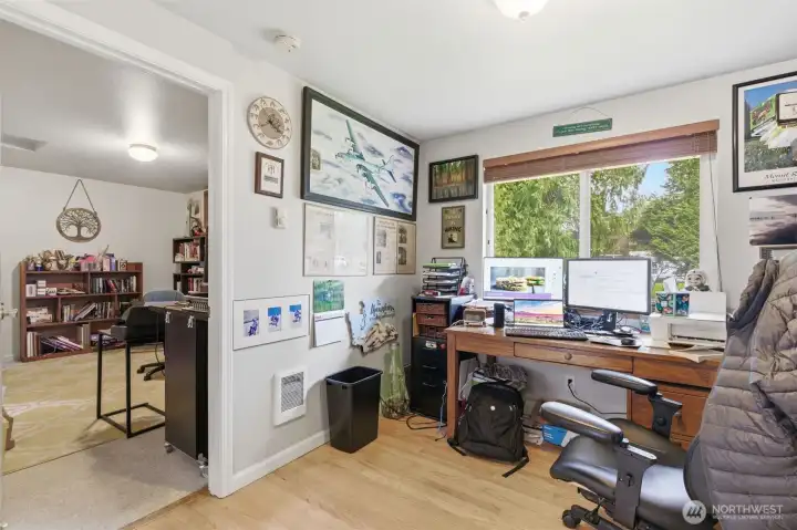Extra room downstairs for office?