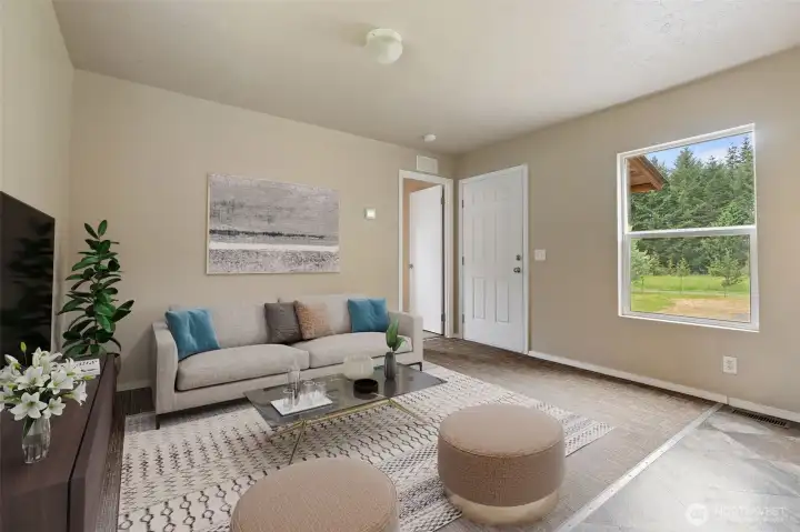 Living Room Virtual Staged