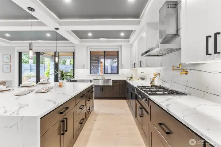 Quartz Counters, Stainless Steel Appliances, Designer Backsplash, Lighting & Fixtures