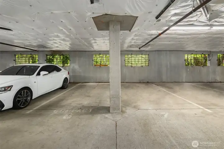 Dedicated unit parking spaces, 6 + 7