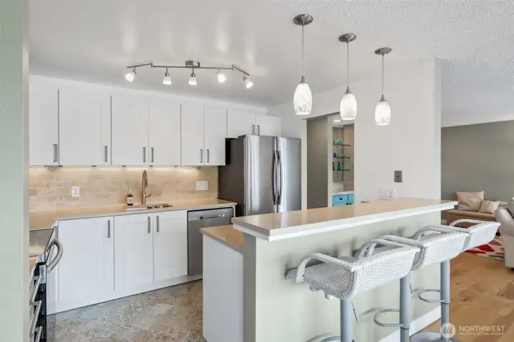 Open kitchen and dining