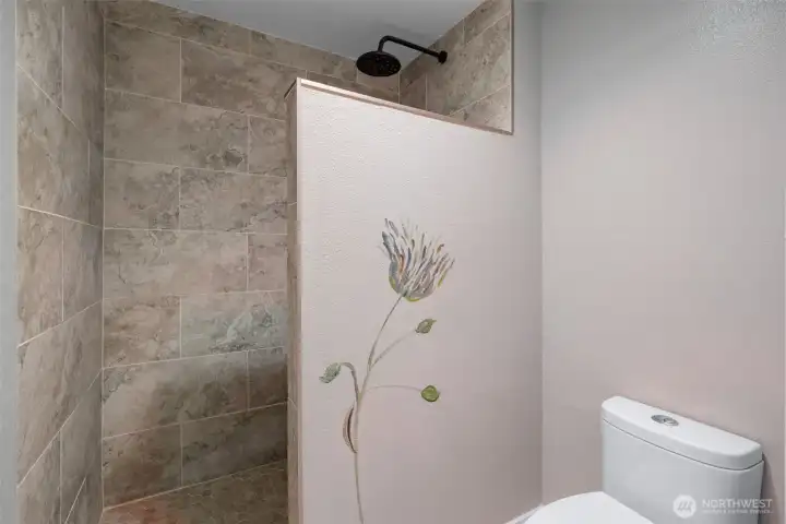 Primary room walk-in shower