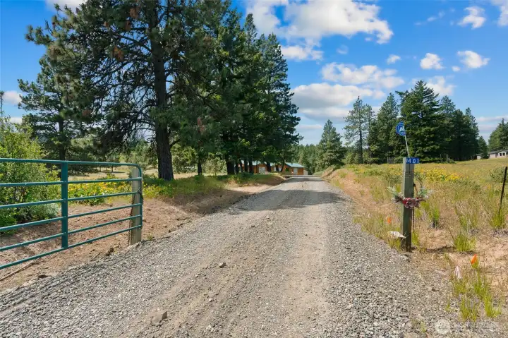 Long driveway, home is set back off the road