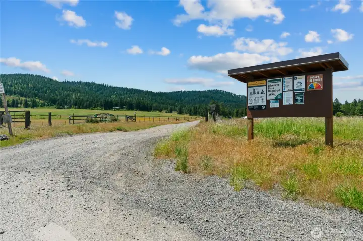 3/4 of a mile down the road is access to public lands