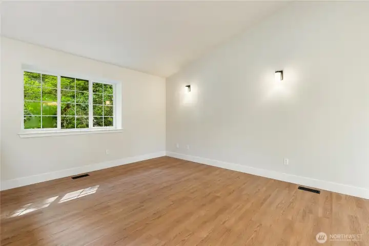 Spacious living room next to kitchen and dining area Spacious living room next to kitchen and dining area
