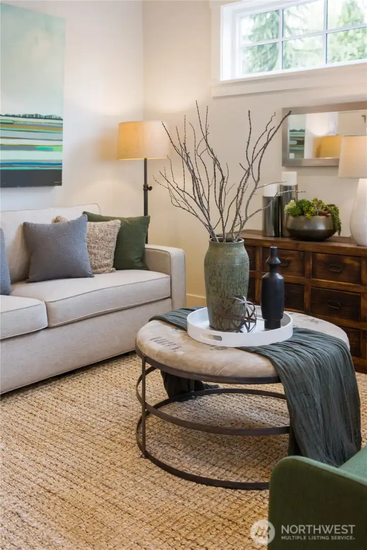 Generous living and dining spaces.