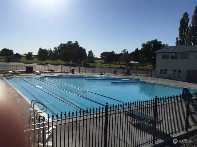 Community swimming pool.