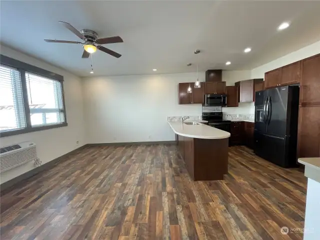 Second floor kitchen and living room