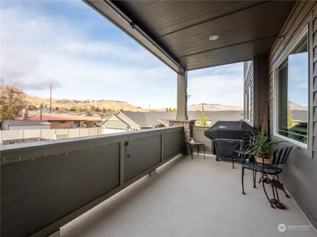 Covered deck great for year round BBQ