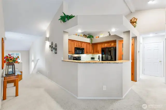 View of Kitchen from Living Room