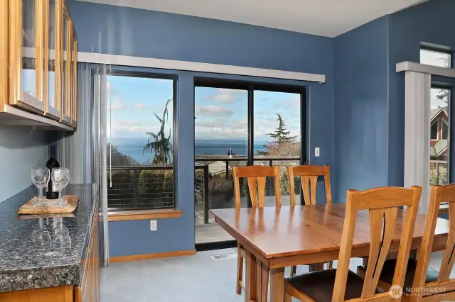 Three sets of sliding doors on your main level, including from your dining area. Built in buffet. There is plenty of storage space in this home!