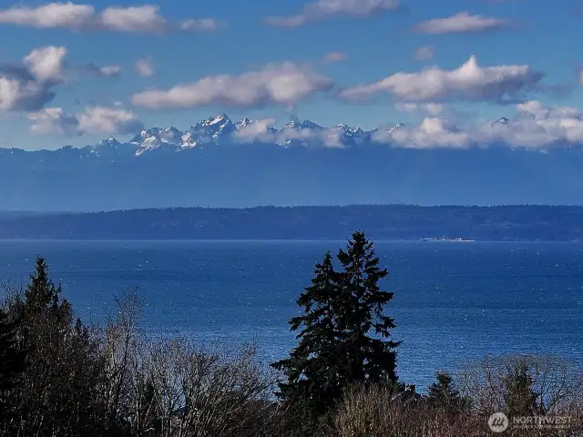 Enjoy the beauty of the snow-capped Olympic Mtns. Watch the passing ships and submarines. Enjoy the natural wildlife; eagles, opsrey, & herons!
