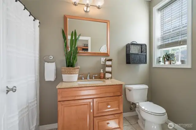 Bathroom off mudroom