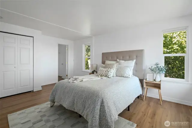 Primary suite includes a walk-in closet and additional closets too!