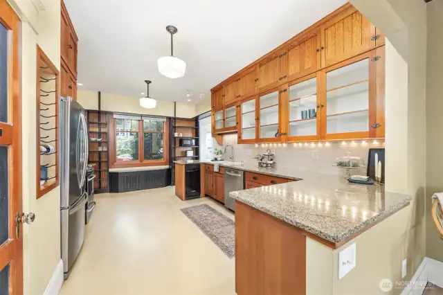 Open kitchen is ideal for entertaining.