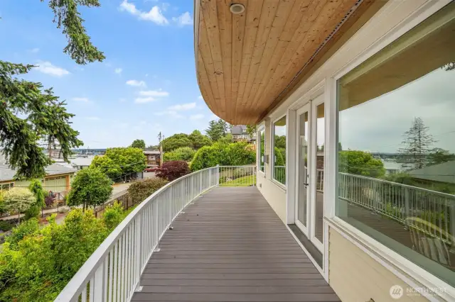 Deck outside this room. This deck has stairs to the yard.