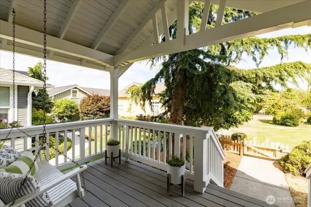 One of only two units with this covered porch and a swing.