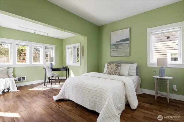 Primary suite includes large closet with extra storage and ensuite bath.