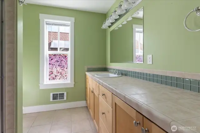 Guest bath with shower.
