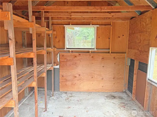 Large backyard shed for projects or gardening—useful storage in the Cascade neighborhood of Renton 98058.