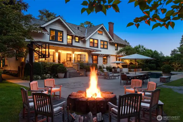 Get outside for a fireside chat around the easy to build bonfire.