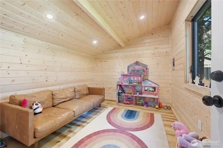 Interior of shed