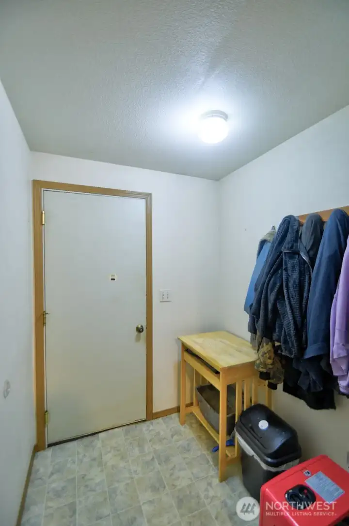 entry to attached garage