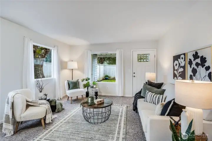 Dues at Auburn Place are $420 / month, and cover water, sewer, garbage, and common area maintenance.