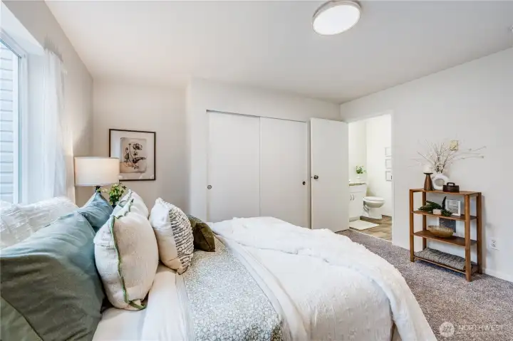 This is a quiet retreat overlooking the backyard.