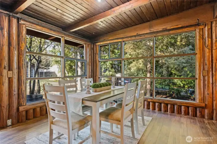 Beautiful views from the dining room