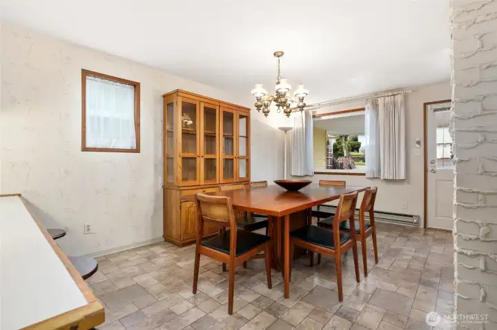 Large dining room off kitchen
