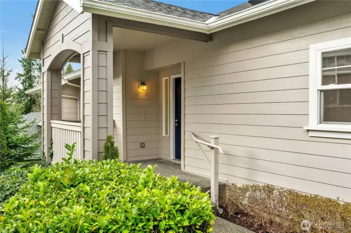 Arrive home to something that feels established.