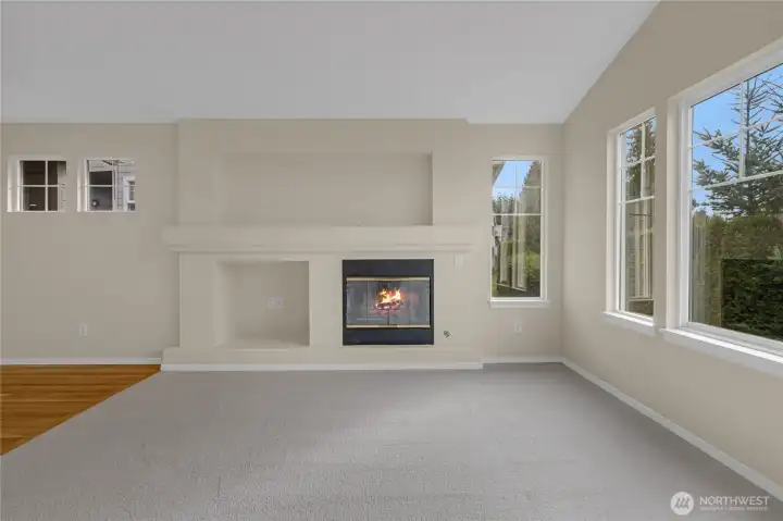 Enjoy evenings gathered around the warmth of the fireplace from the living room.