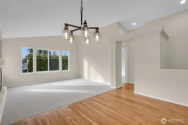 The living and dining area is a space that breathes.