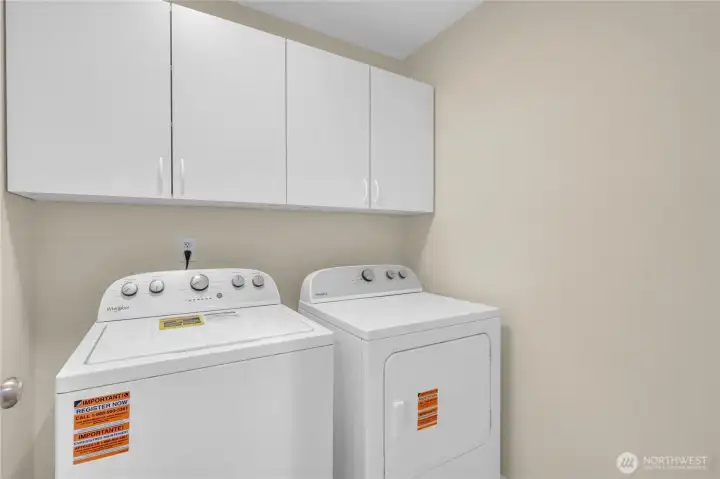 Laundry room on the main level.