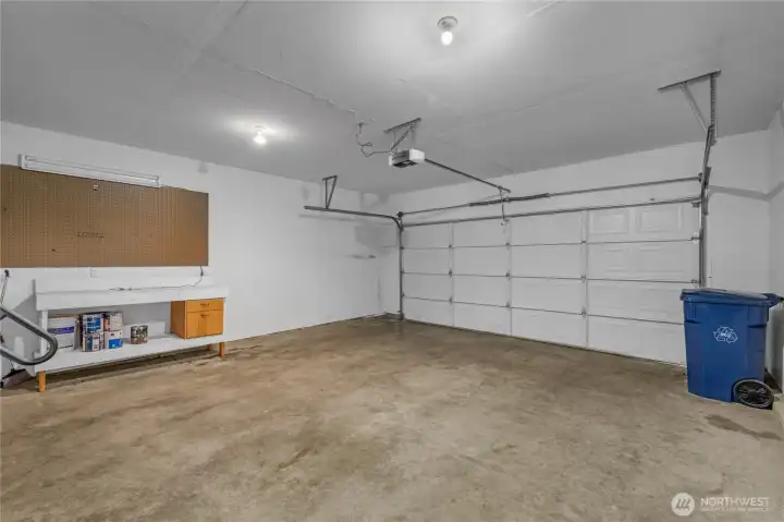 Spacious 2 car garage.
