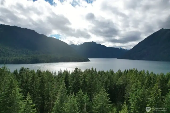 Gorgeous arial view of Lake Cushman!
