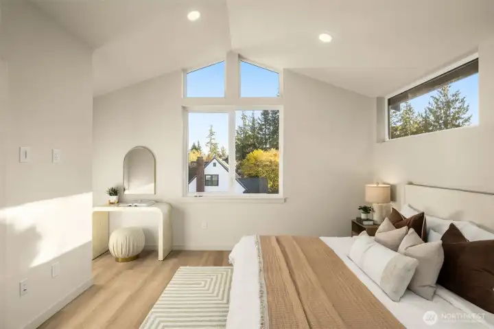 Gabled roofline for a classic timeless apperance & airy interior feel