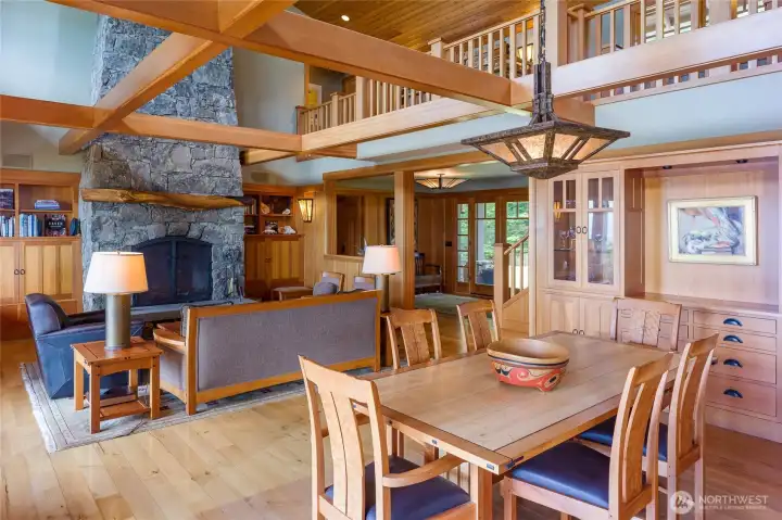 Another view of the great room with entry to right of middle of the picture.