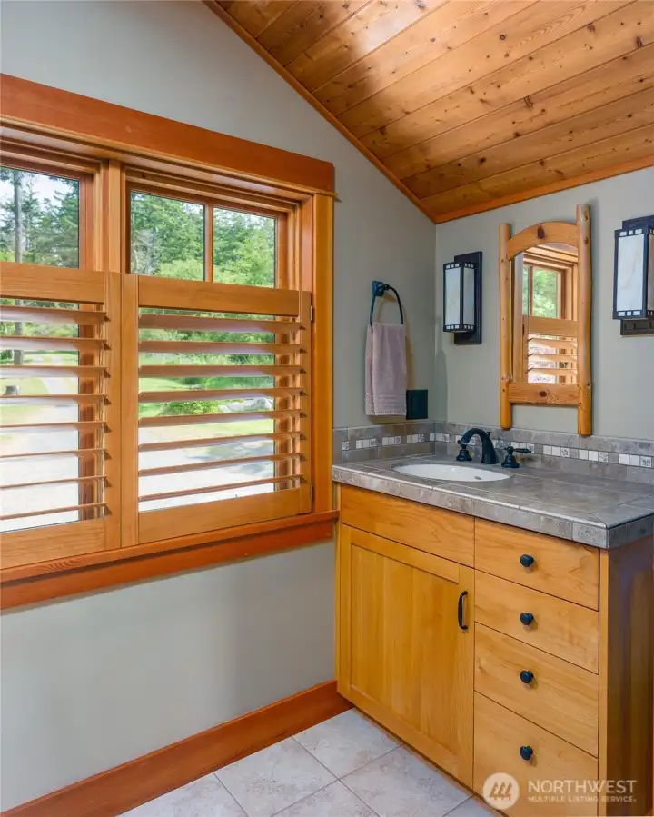 Three quarter bath for the studio.