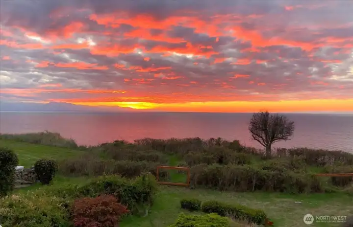 This is one of the many Sunsets you will experience while living in this home, as you sit on the back decks.