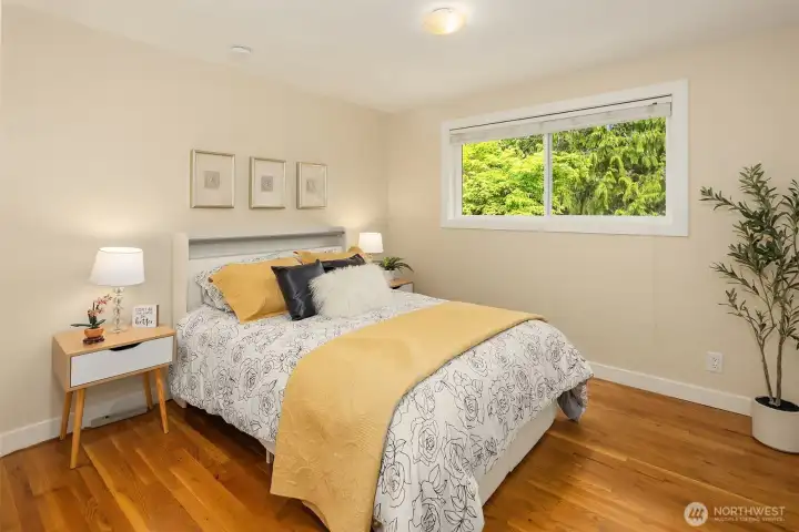 One of two secondary bedrooms on the upper level