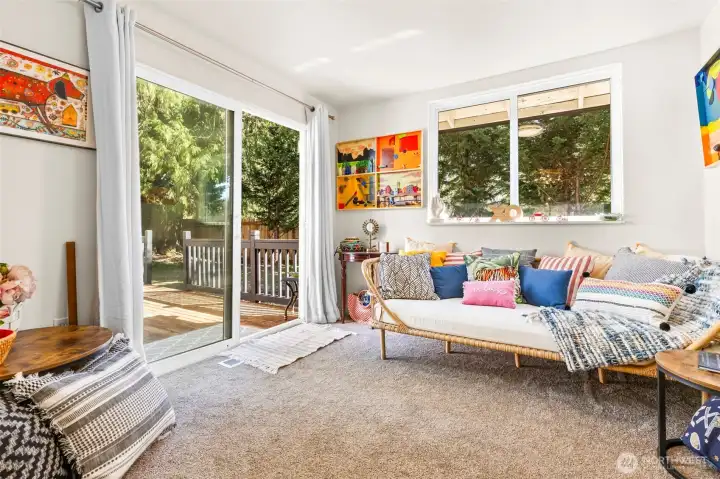 Bedroom 2 has its own access to private deck!